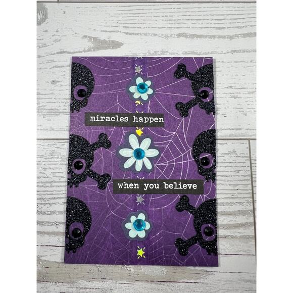 Mixed Media Collage Art Card OOAK ACEO ATC - Miracles Happen - Picture 1 of 1